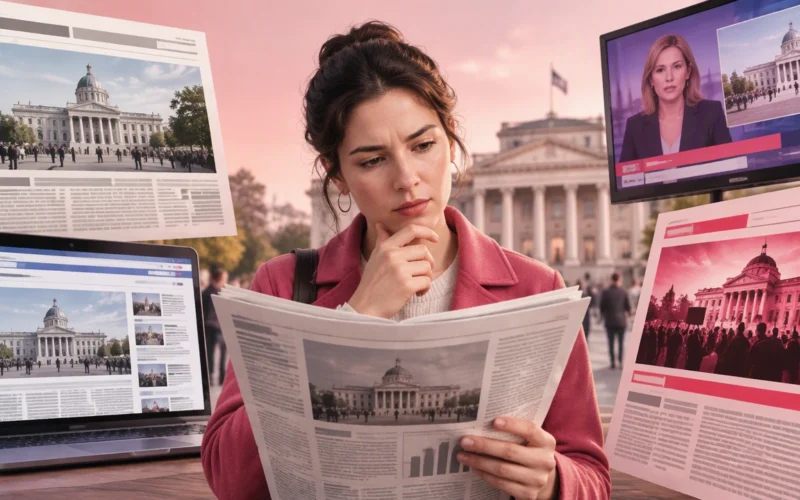 comparing news coverage of the same decision